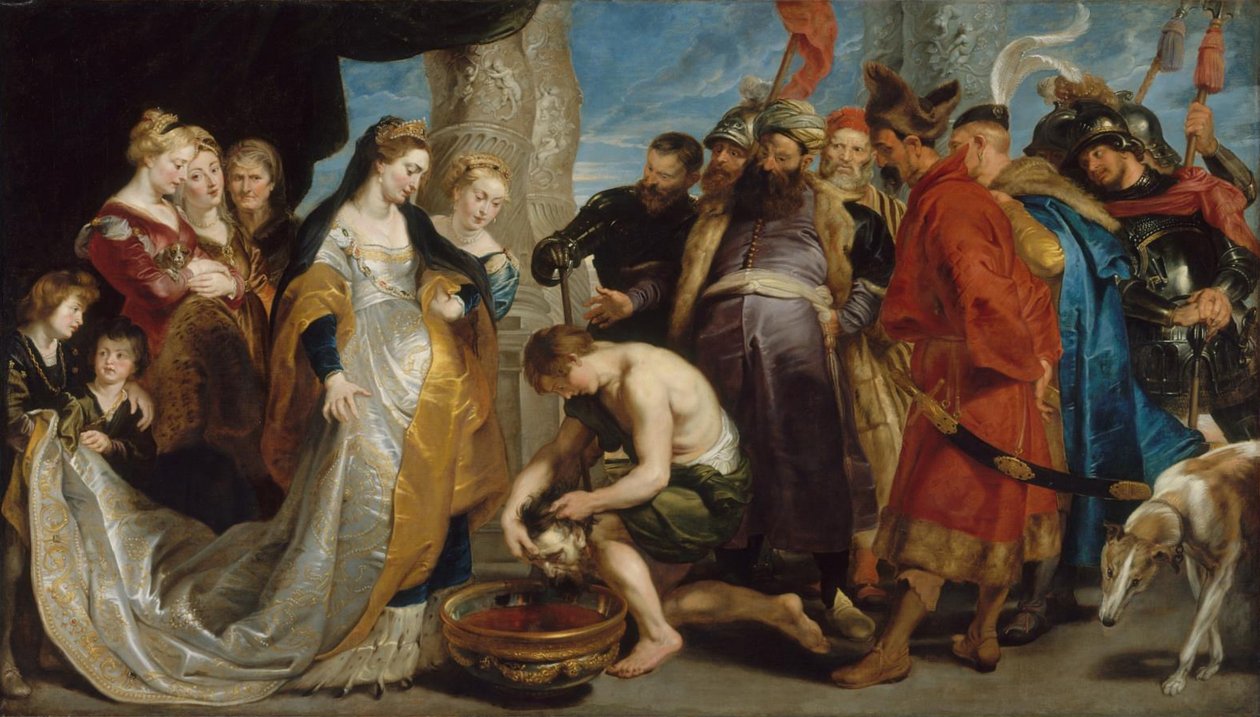 Cyrus huvud fördes till drottning Tomyris av Peter Paul Rubens