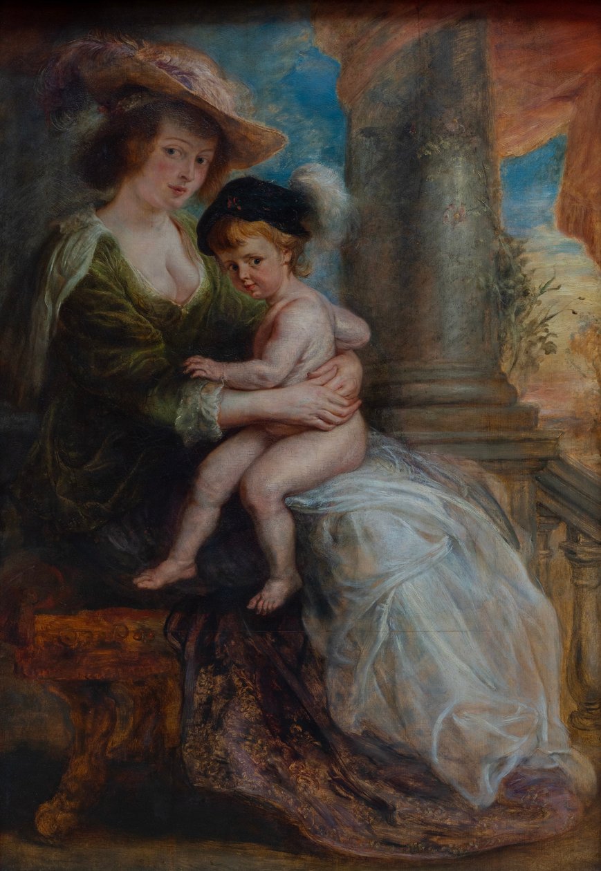 Hélène Fourment med sin son Frans av Peter Paul Rubens