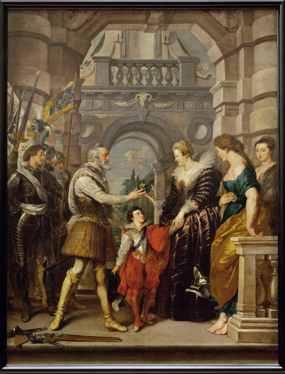 Henri IV ger sig av till kriget i Tyskland av Peter Paul Rubens