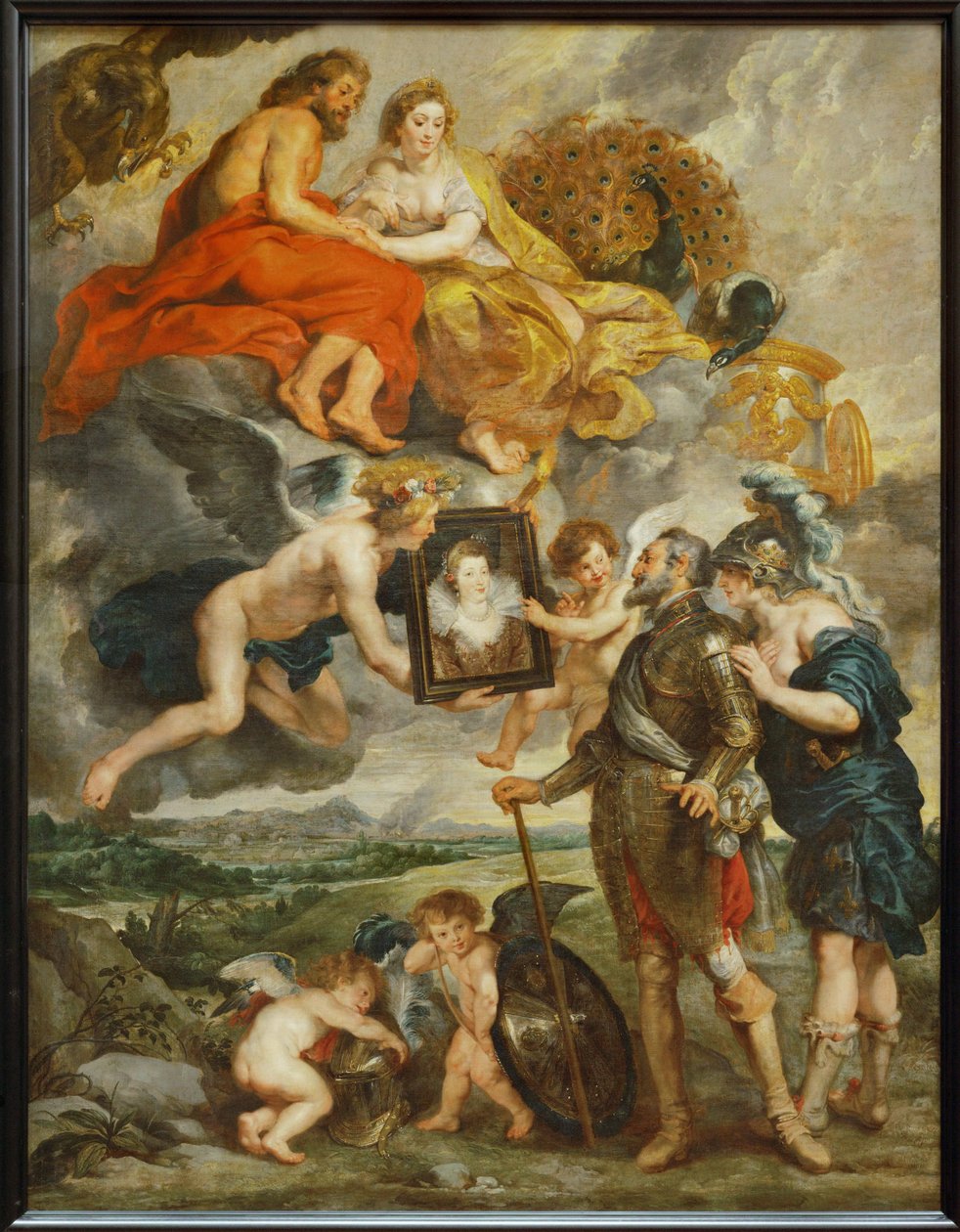 Henri IV tar emot porträttet av Marie de Medicis av Peter Paul Rubens