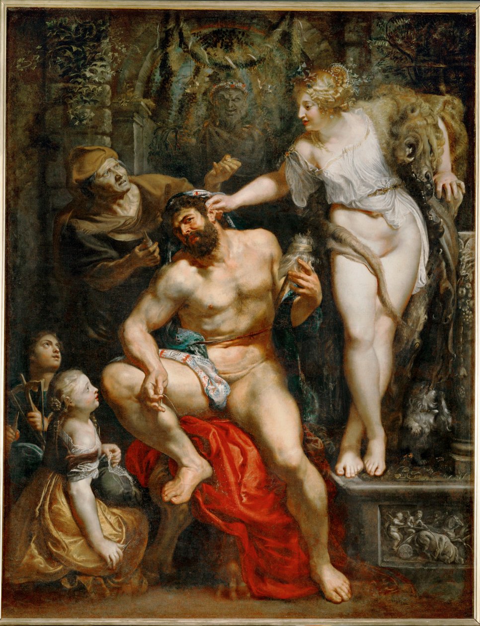 Herkules och Omphale av Peter Paul Rubens