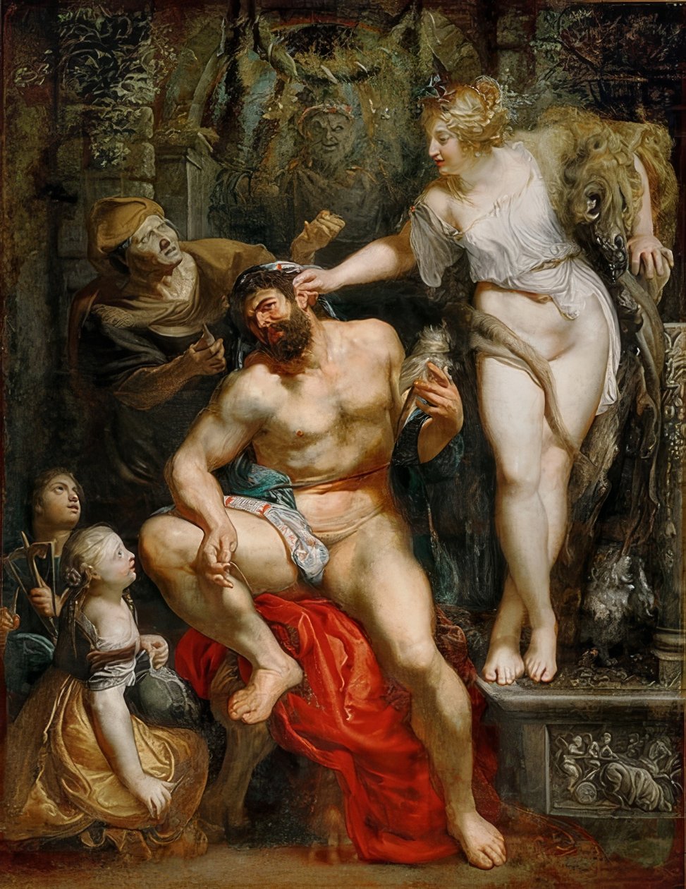 Hercules och Omphale. 1602-05 av Peter Paul Rubens