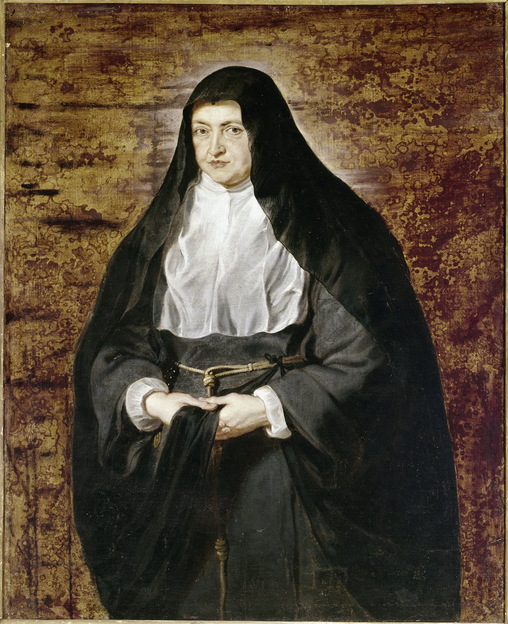 Infante Isabella av Spanien klädd som en religiös av Clares Order (olja på duk av Peter Paul Rubens