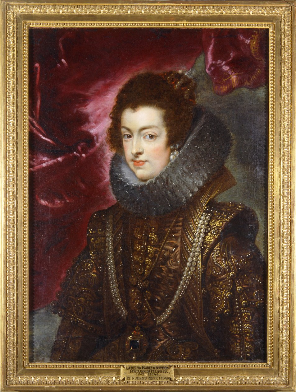 Isabella av Bourbon, ca 1629 (målning på duk) av Peter Paul Rubens