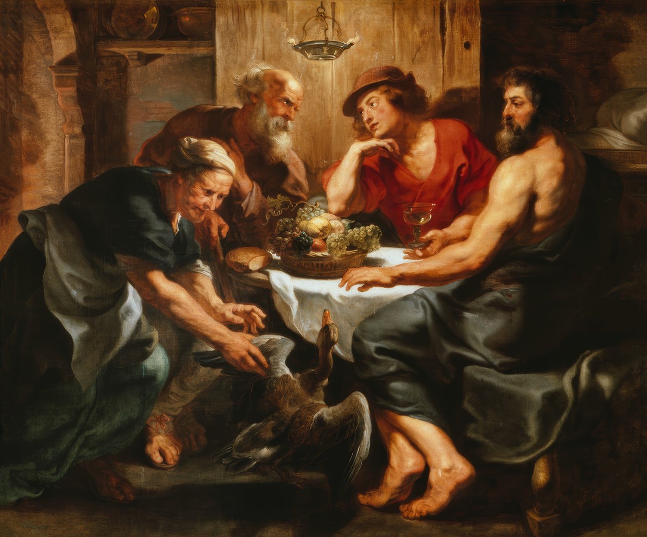 Jupiter och Merkurius med Filemon och Baucis av Peter Paul Rubens
