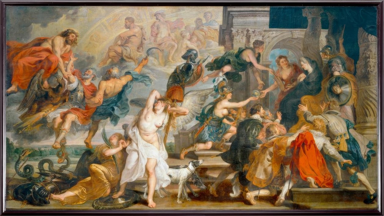 Henrik IV:s apoteos och proklamationen ... av Peter Paul Rubens
