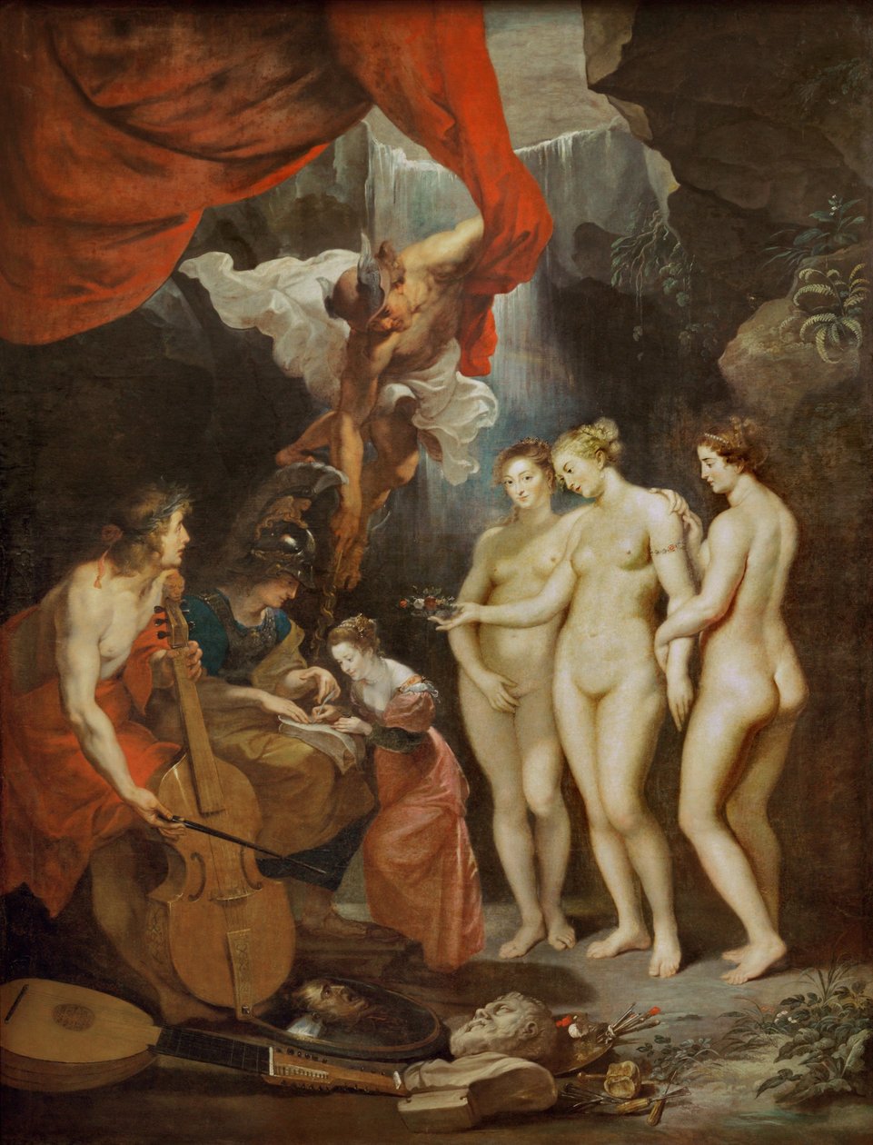 Marie de Medicis utbildning (målning på duk) av Peter Paul Rubens