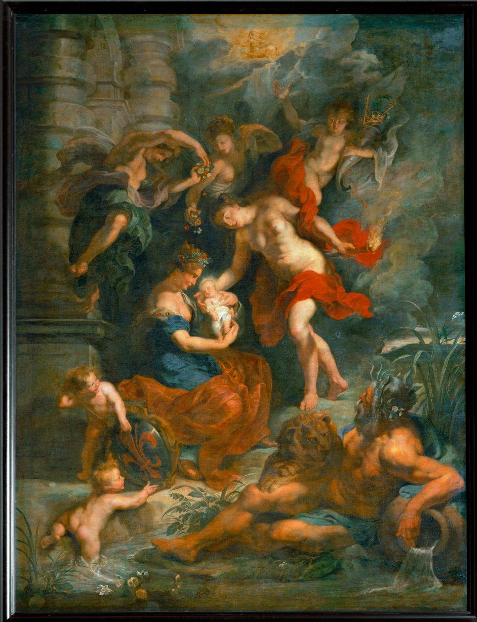 Drottning Maria de Medicis födelse i Florens den 26 april 1573 ... av Peter Paul Rubens