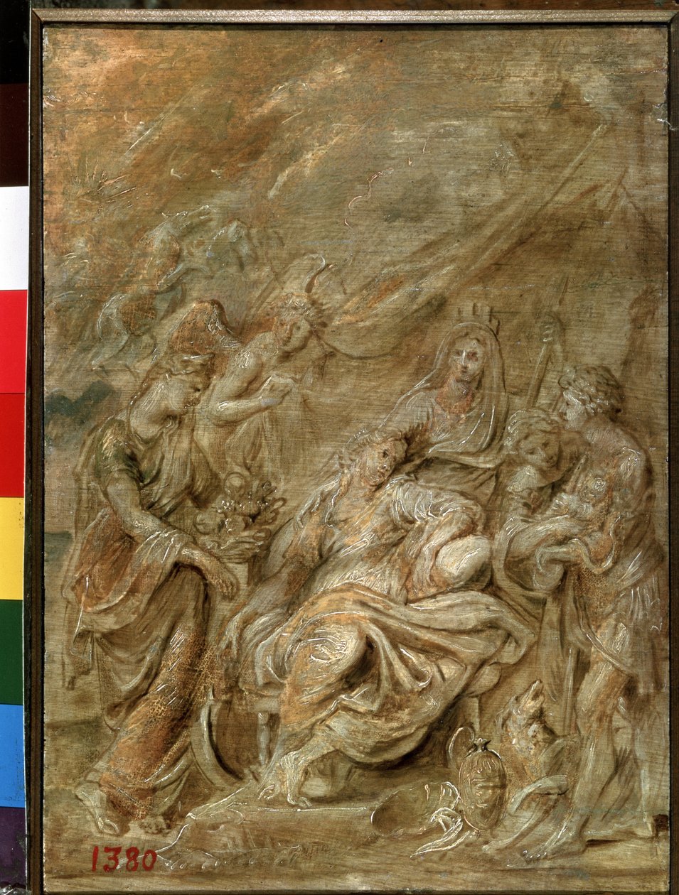 Dauphin Ludvig XIII:s födelse (1601-1643) (Dauphin Ludvig XIII:s födelse). Målning av Peter Paul (Pierre-Paul) Rubens (eller Peter Paul eller Petrus Paulus) (1577-1640). Olja på trä, 33,6 x 24 cm av Peter Paul Rubens