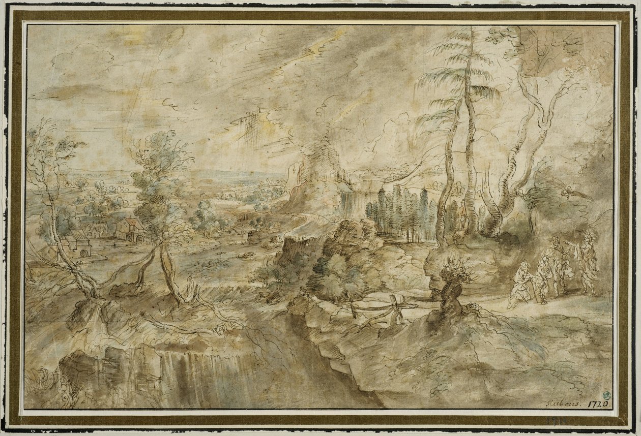 Landskap med Filemon och Baucis av Peter Paul Rubens