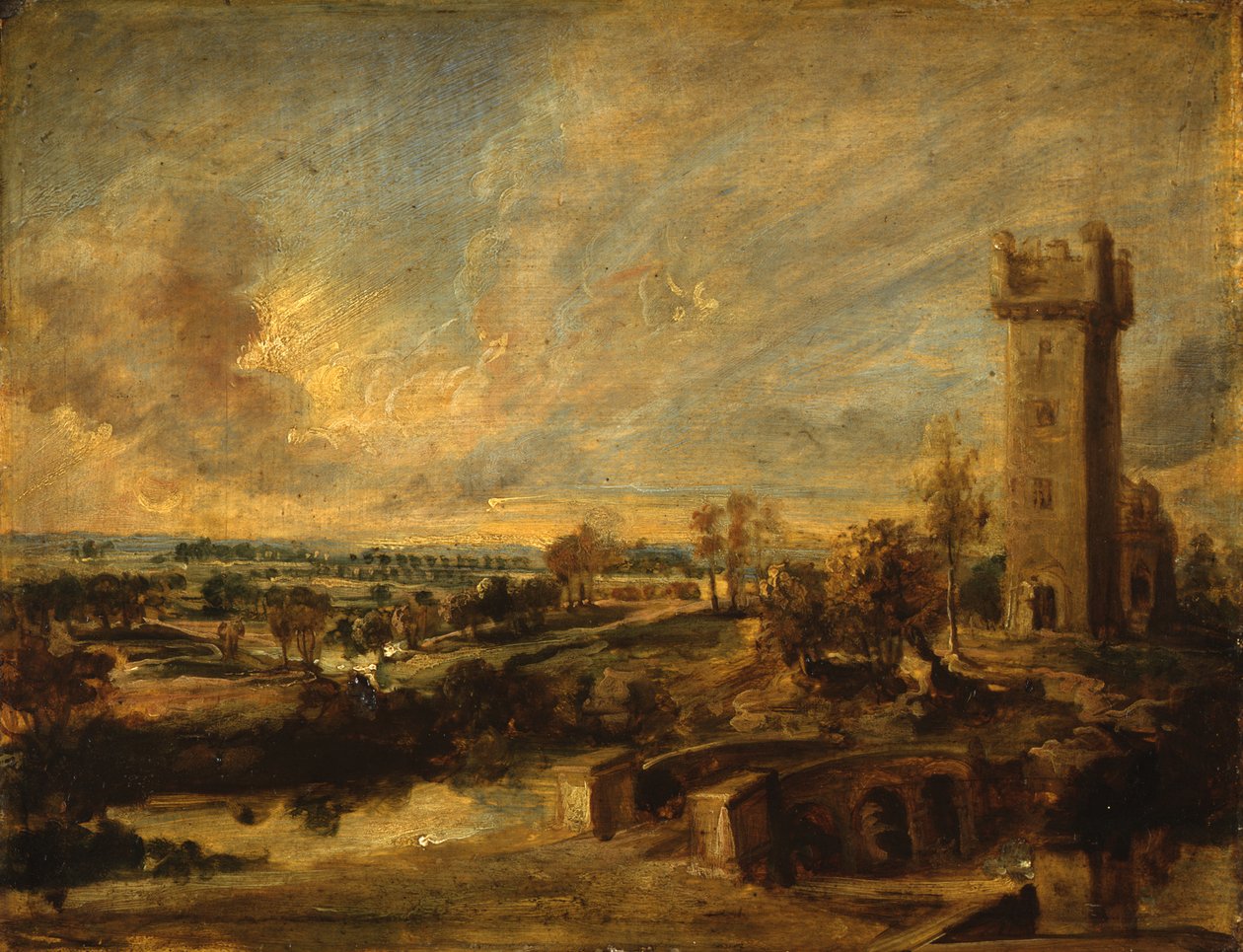 Landskap med torn av Peter Paul Rubens