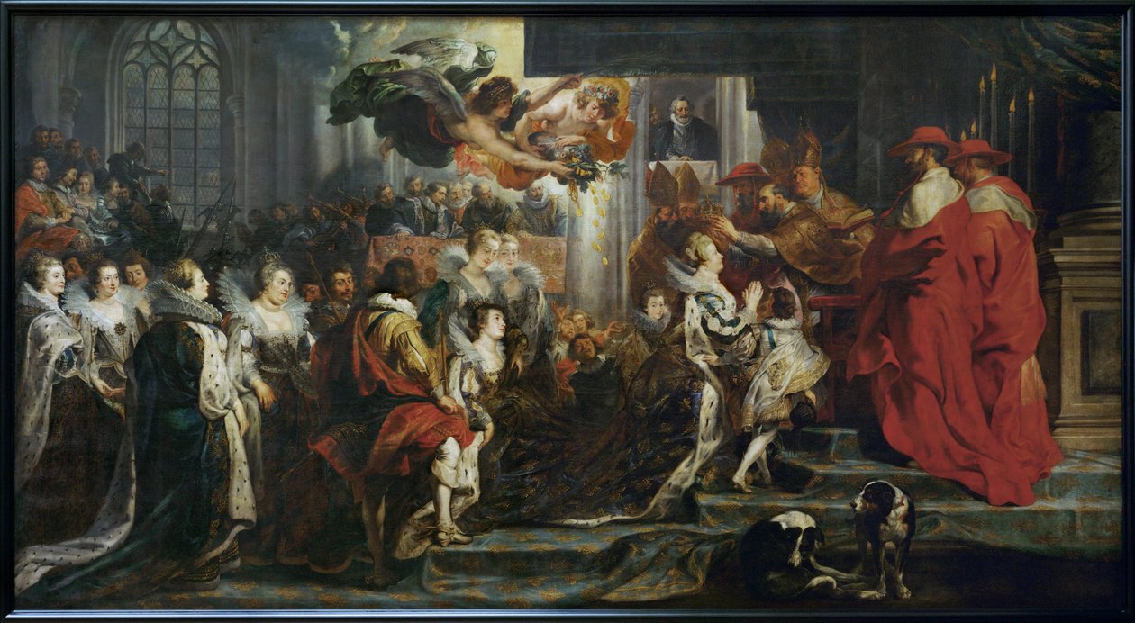 Kröningen av Marie de Medicis i St. Denis av Peter Paul Rubens