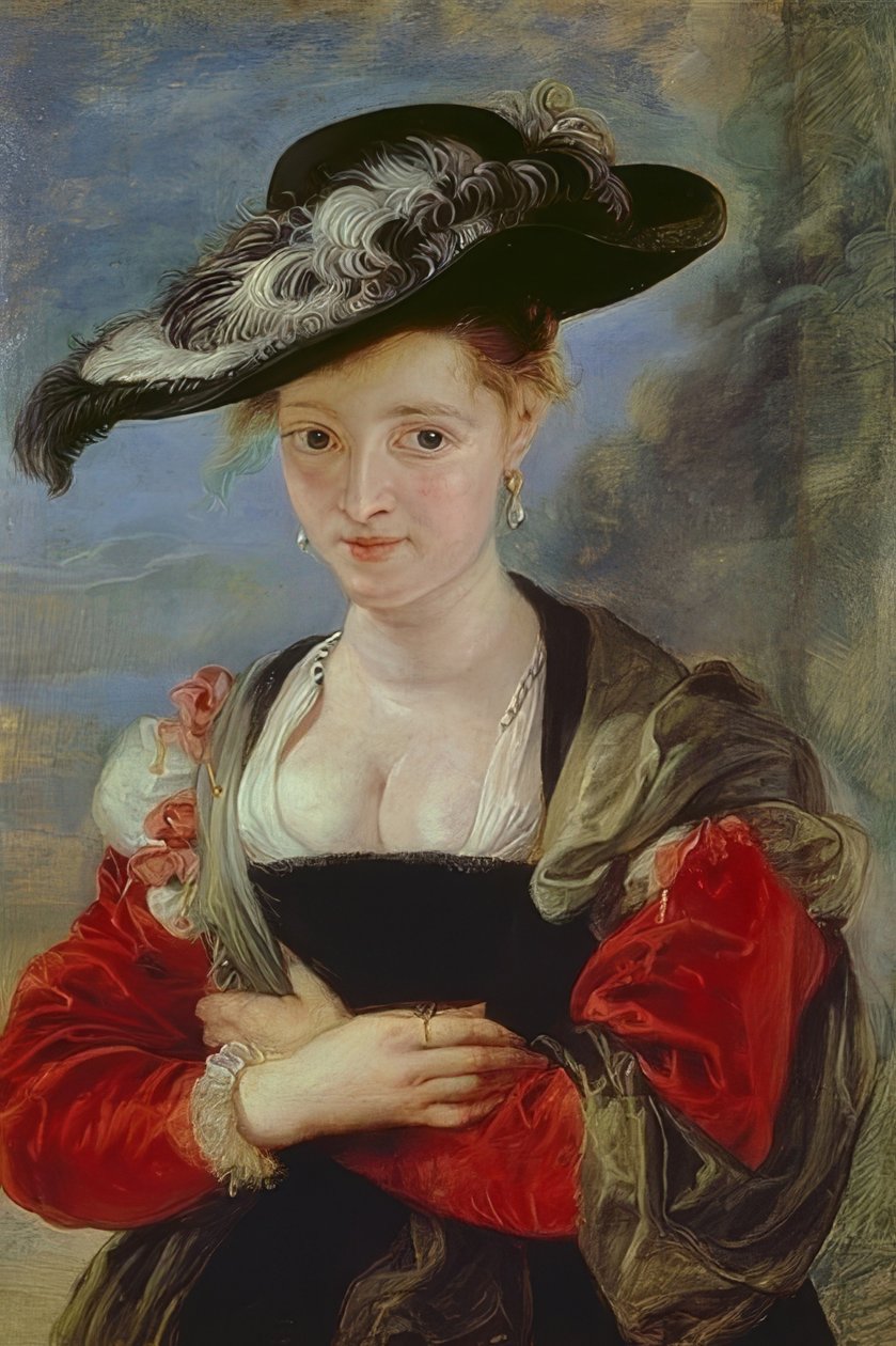 Le chapeau de Paille. Porträtt av Susanna Lunden (?). Troligen 1622-25 av Peter Paul Rubens