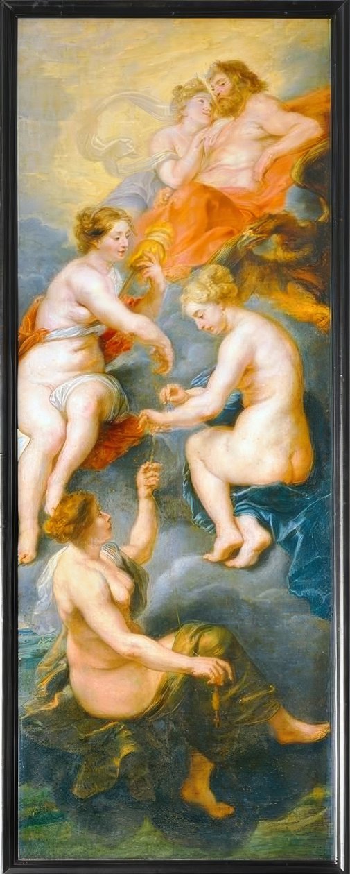 Ödet som spinner drottning Marie de Medicis öde av Peter Paul Rubens