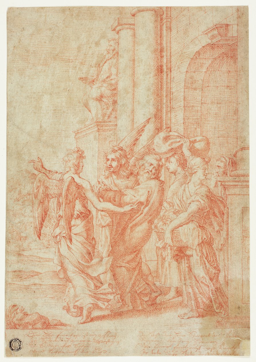 Lot och hans familj ledde ut ur Sodom av Peter Paul Rubens