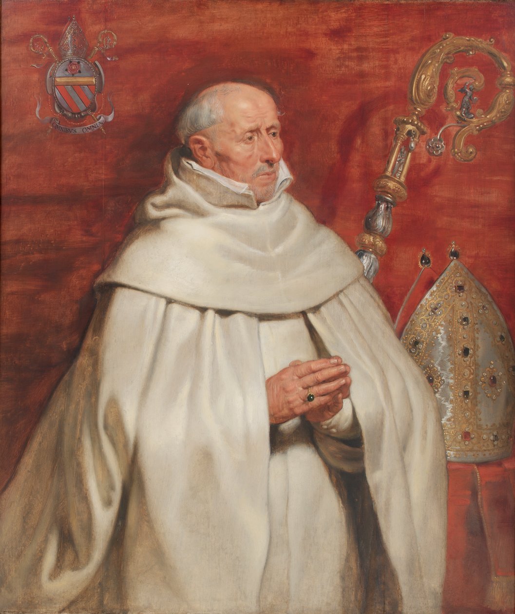 Matthaeus Yrsselius (1541-1629), abbot i Sint-Michiels kloster i Antwerpen, ca. 1624 (olja på ek) av Peter Paul Rubens
