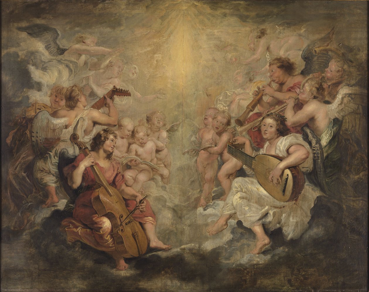 Änglar som skapar musik av Peter Paul Rubens