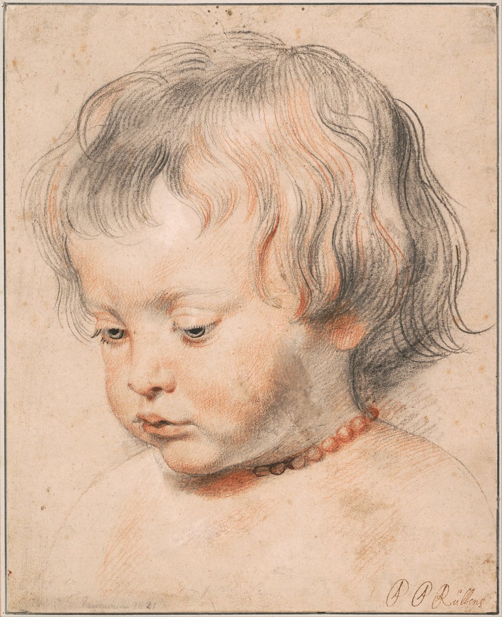 Nicolaas Rubens bär ett korallhalsband, ca 1619 av Peter Paul Rubens