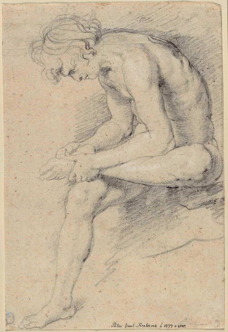 Naken ungdom i Spinarios ställning av Peter Paul Rubens