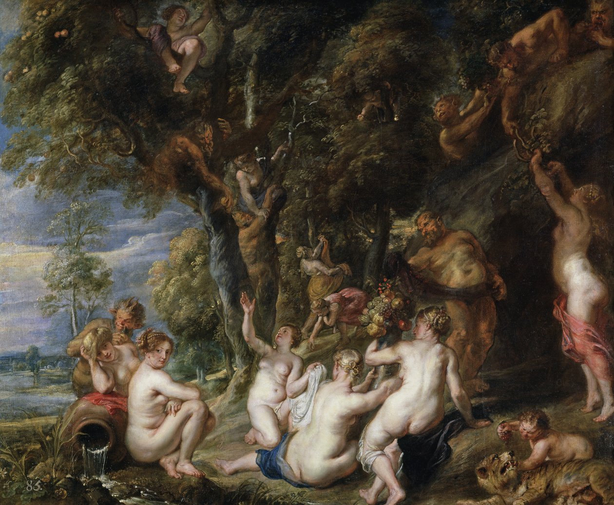 Nymfer och Satyrer, ca. 1615 av Peter Paul Rubens