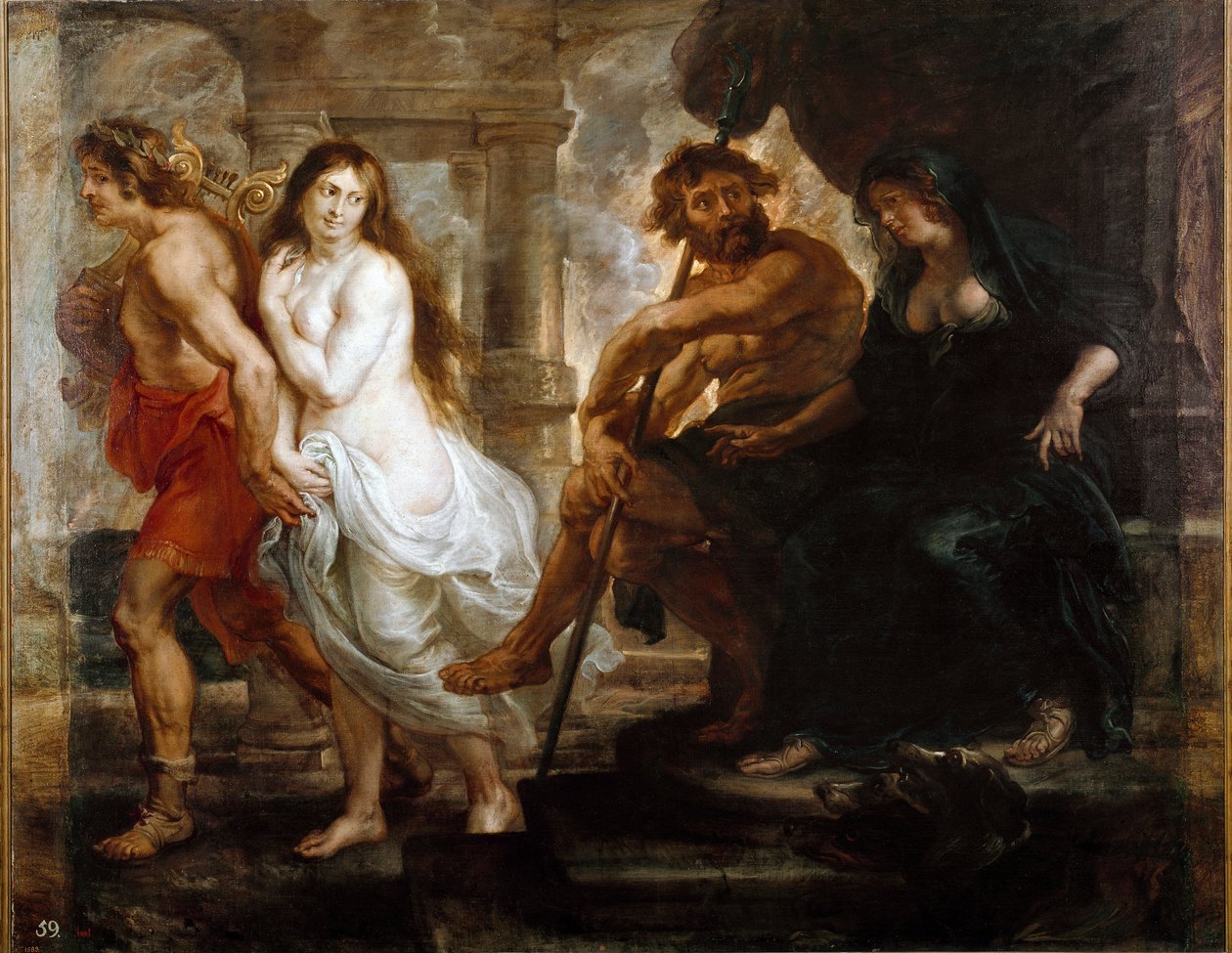 Orphee och Eurydice Målning av Peter Paul (Pierre-Paul) Rubens (eller Peter Paul eller Petrus Paulus) (1577-1640) 1636 Dim. 194x245 cm Madrid, Musee du Prado av Peter Paul Rubens