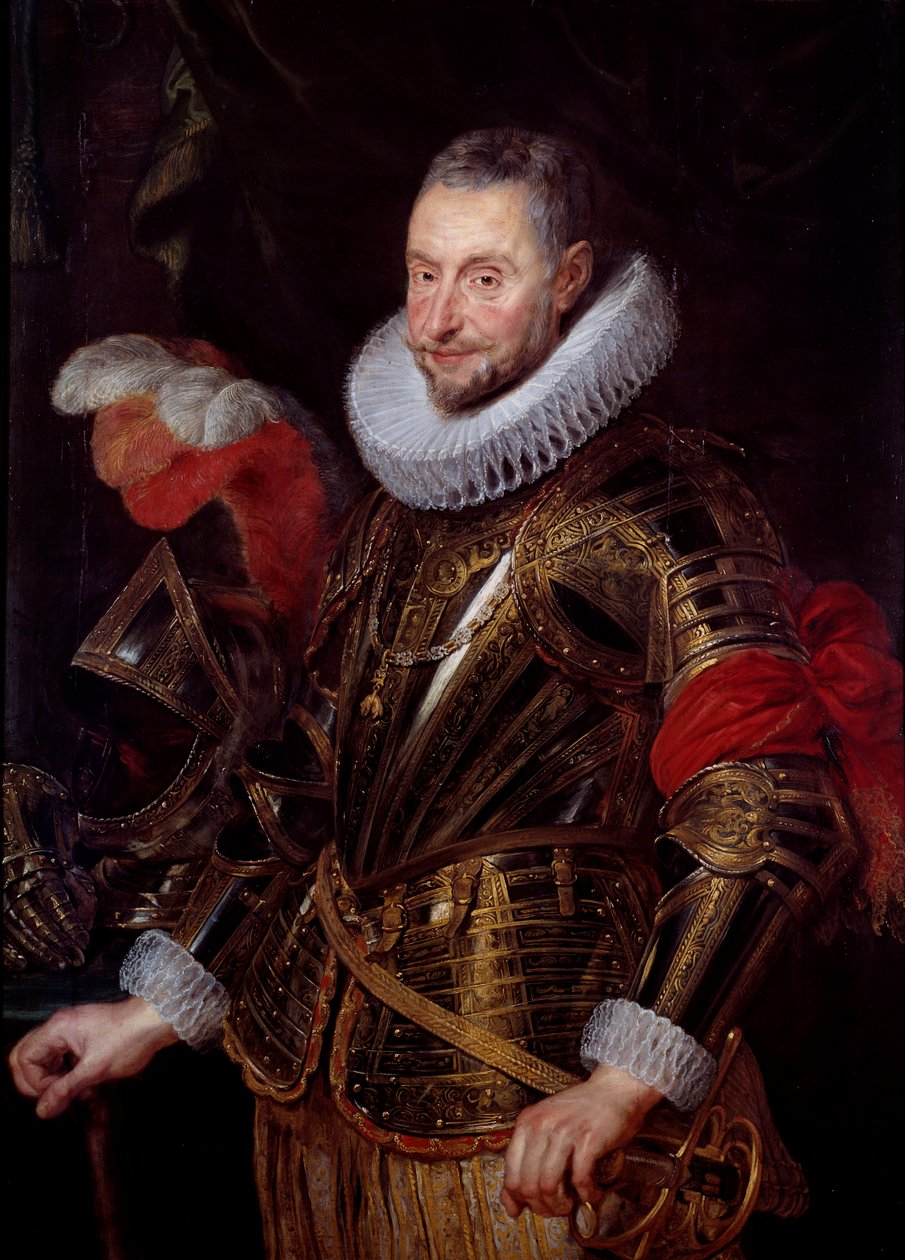 Porträtt av Ambrose Spinola (1569-1630) Markis av Sesto och Venafro Riddare av det gyllene skinnet Målning av Peter Paul (Pierre-Paul) Rubens (eller Peter Paul eller Petrus Paulus) (1577-1640) 1600-talets Prag, Nationalgalleriet - Porträtt av Ambrose Spino av Peter Paul Rubens