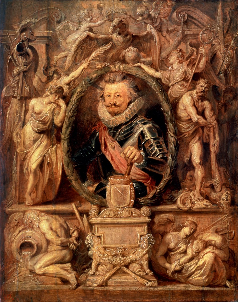 Porträtt av Charles Bonaventure de Longueval, Comte de Bucquoy, 1571-1621, 1621. av Peter Paul Rubens