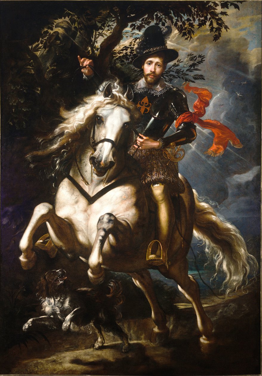 Porträtt av Giò Carlo Doria till häst av Peter Paul Rubens