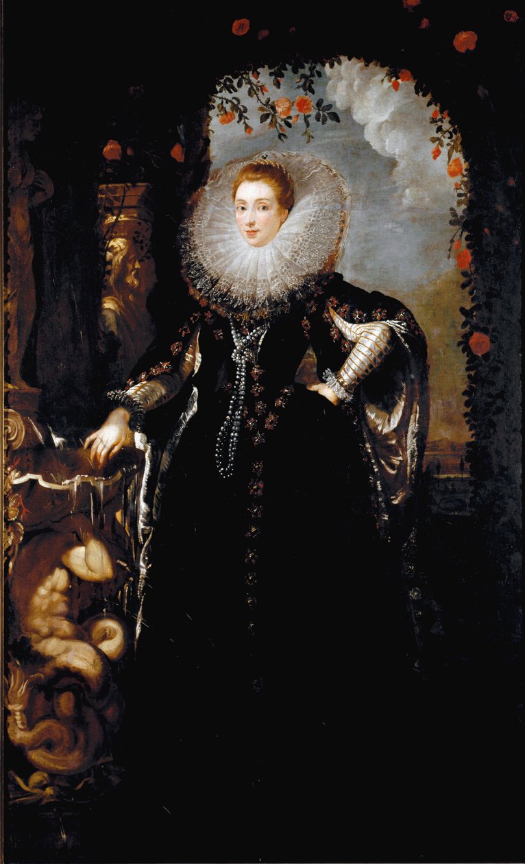 Porträtt av Giovanna Spinola Pavese (olja på duk av Peter Paul Rubens