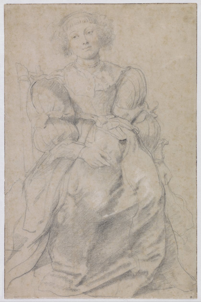 Porträtt av Hélène Fourment, ca. 1630-1631 av Peter Paul Rubens