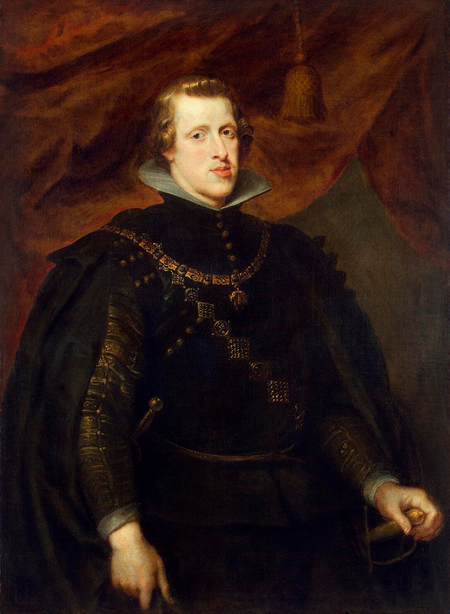 Porträtt av kung Filip IV av Spanien, av de spanska Nederländerna och kung av Portugal, c1628-1629 av Peter Paul Rubens