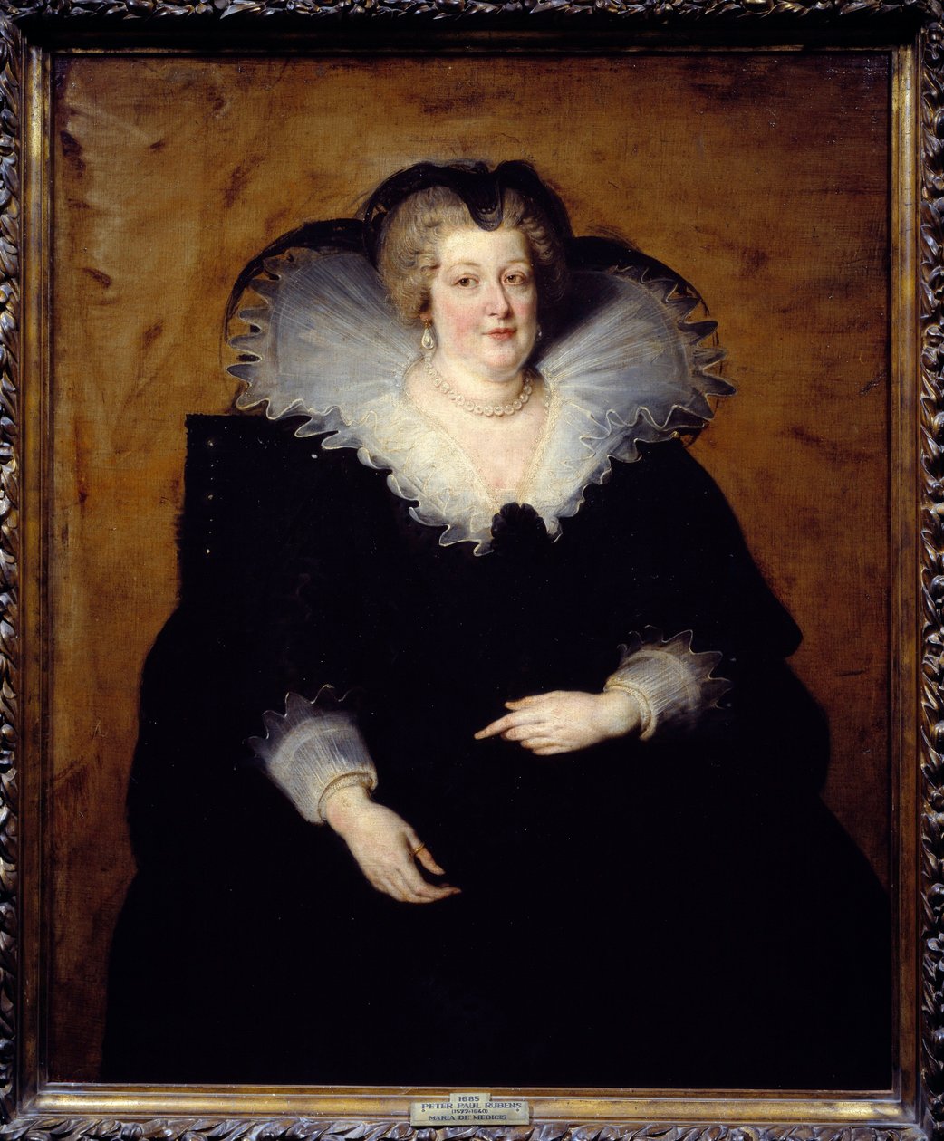 Porträtt av Maria De Medici (Marie de Medicis) (1573-1642), drottning av Frankrike, fru till Henrik IV. Målning av Pierre Paul (Pierre-Paul) Rubens (eller Peter Paul eller Petrus Paulus) (1577-1640). 1622 Sön. 1,3x1,08 m Madrid, Musee du Prado av Peter Paul Rubens