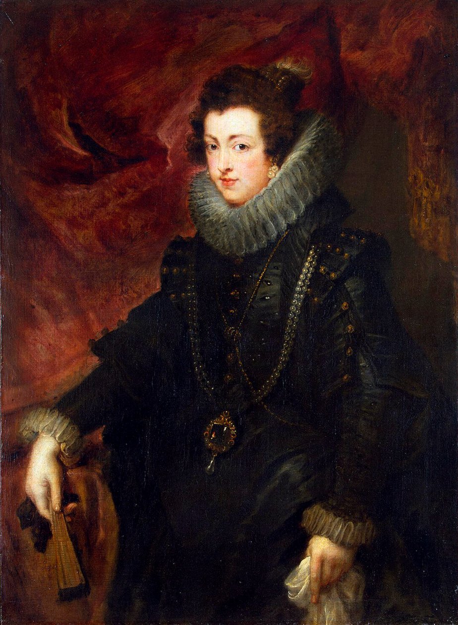 Porträtt av drottning Elisabeth av Frankrike 1602-1644, drottning gemål av Spanien, c1628-1629 av Peter Paul Rubens