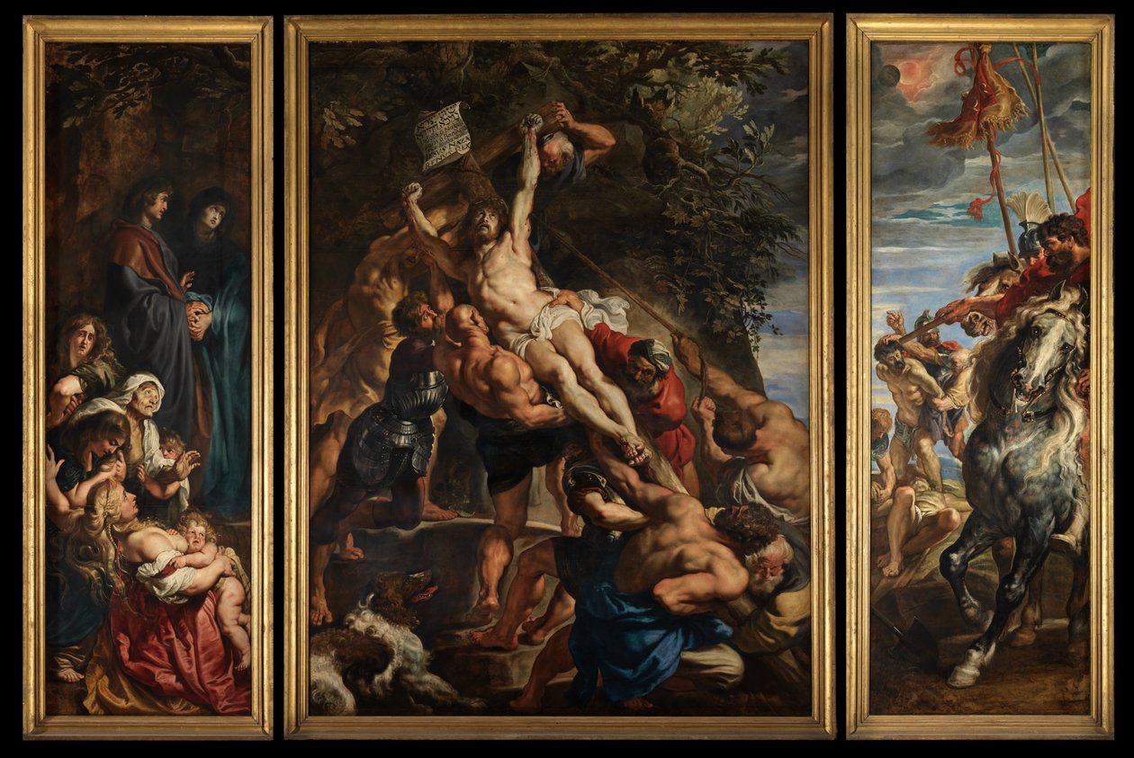 Korshöjning, ca 1610-11 (olja på panel) av Peter Paul Rubens