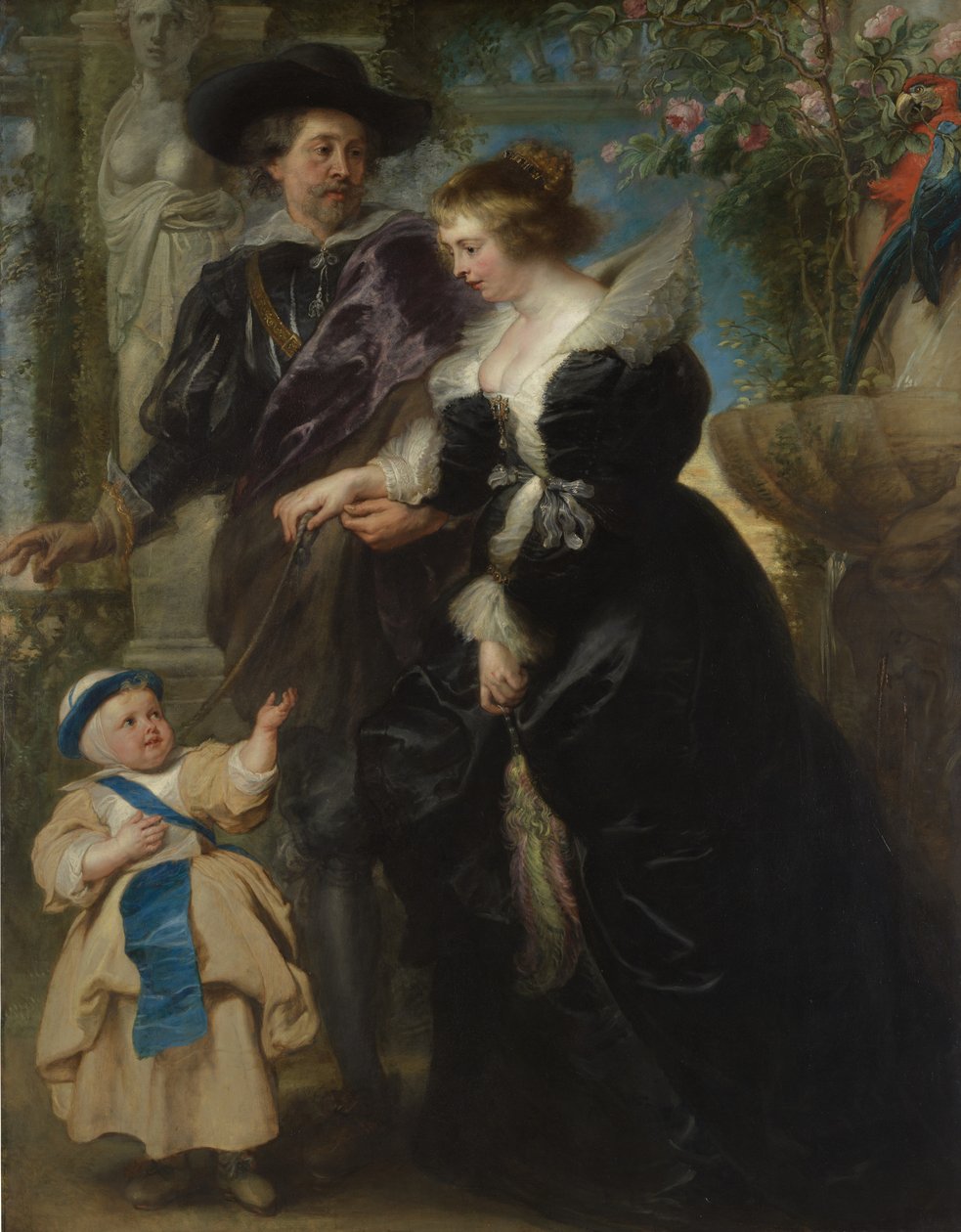 Rubens, hans hustru Helena Fourment 1614-1673, och deras son Frans 1633-1678, ca. 1635. av Peter Paul Rubens