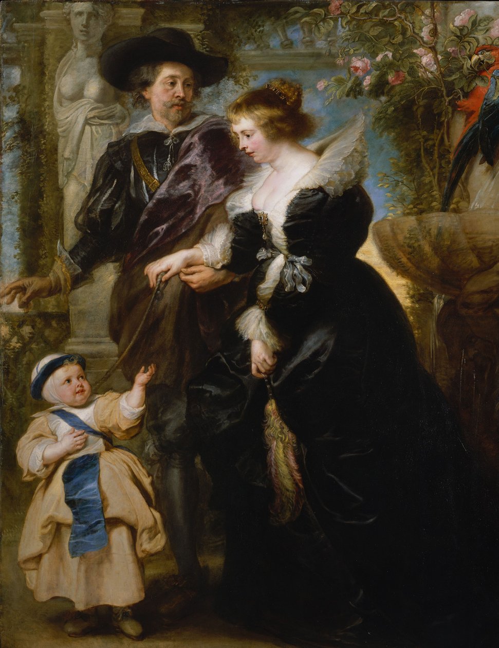 Rubens, hans hustru Helena Fourment och deras son Frans, c.1635 av Peter Paul Rubens