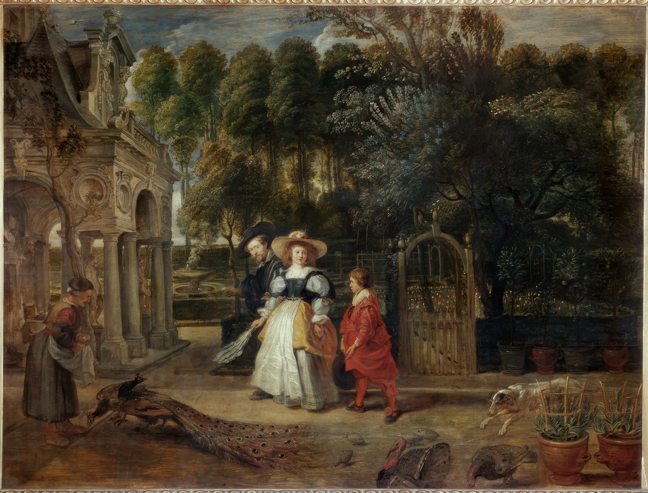 Rubens och hans andra fru i trädgården av Peter Paul Rubens
