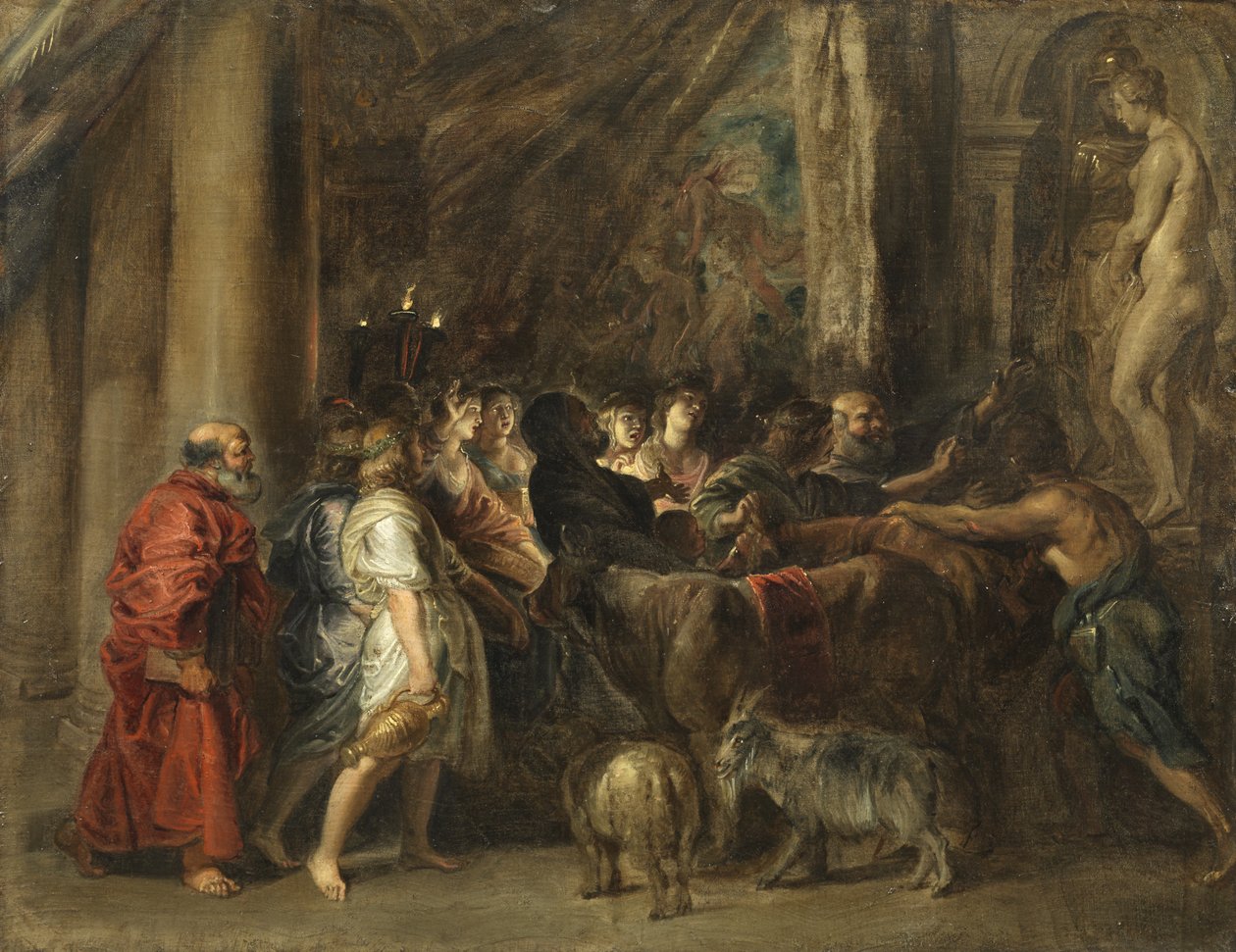 Offer i ett tempel av Peter Paul Rubens