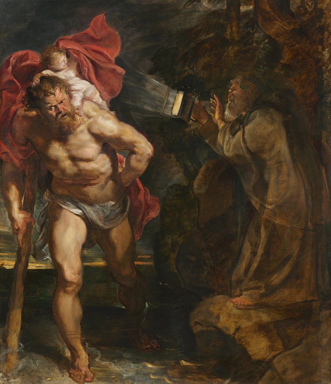 Sankt Kristoffer och eremiten av Peter Paul Rubens