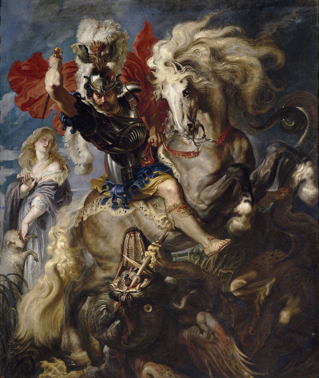 Sankt Georg och draken, 1606-1608 av Peter Paul Rubens