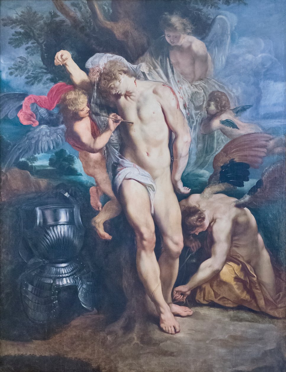 Sankt Sebastian botas av änglar av Peter Paul Rubens