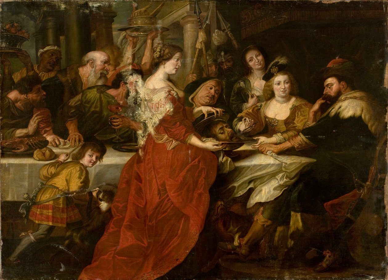 Salome med Johannes Döparens huvud under festmåltiden av Peter Paul Rubens