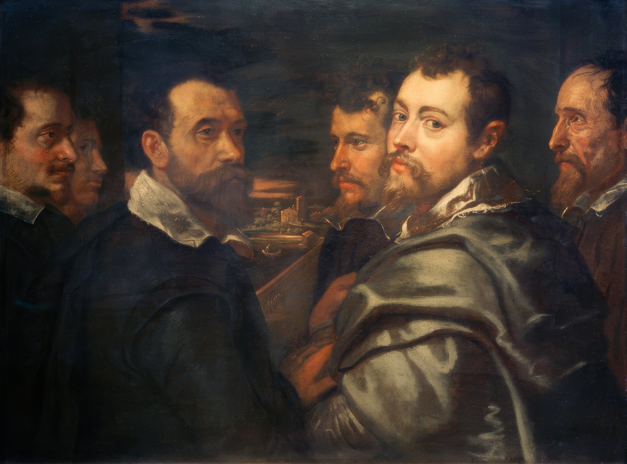 Självporträtt i kretsen av vänner från Mantua av Peter Paul Rubens