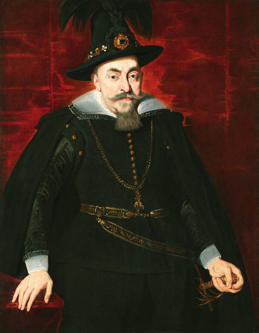 Sigismund III Vasa, kung av Polen och Sverige och storhertig av Litauen - Porträtt av Sigismund III Vasa, kung av Polen (1566-1632), av Rubens, Pieter Paul (1577-1640). olja på duk av Peter Paul Rubens