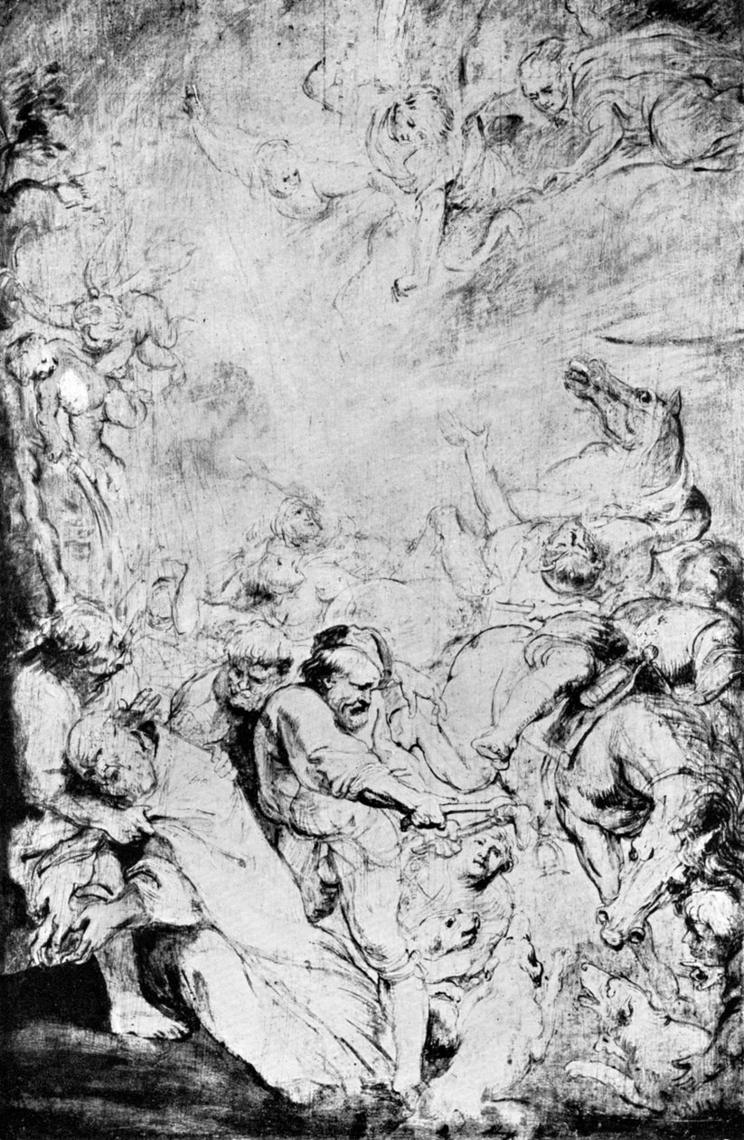 Skiss över St Livinus martyrskap, c1633, 1933. av Peter Paul Rubens