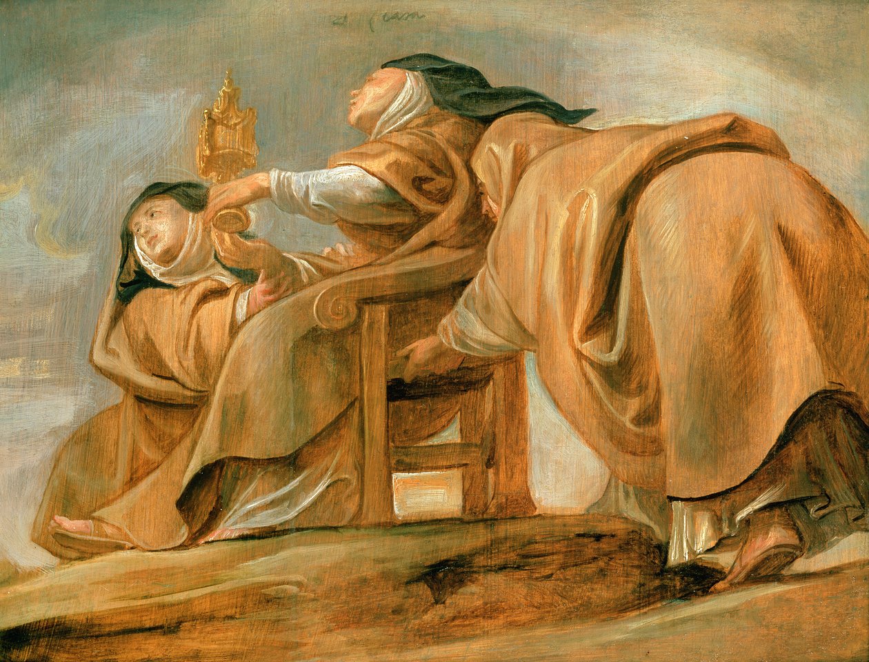 Sankta Klara av Assisi, visar Pyx, 1620 av Peter Paul Rubens