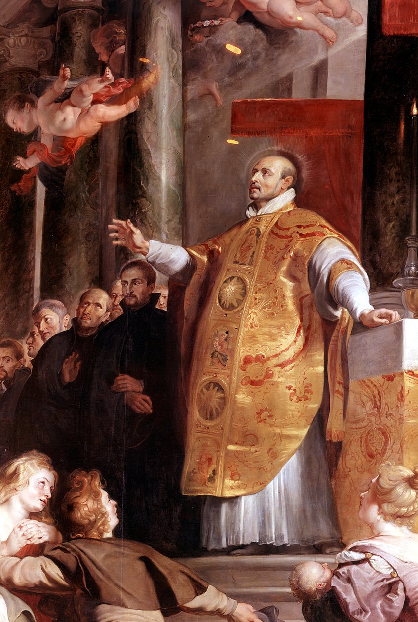 St Ignatius av Loyola, spansk soldat från 1500-talet och grundare av jesuiterna, 1617-1618 av Peter Paul Rubens