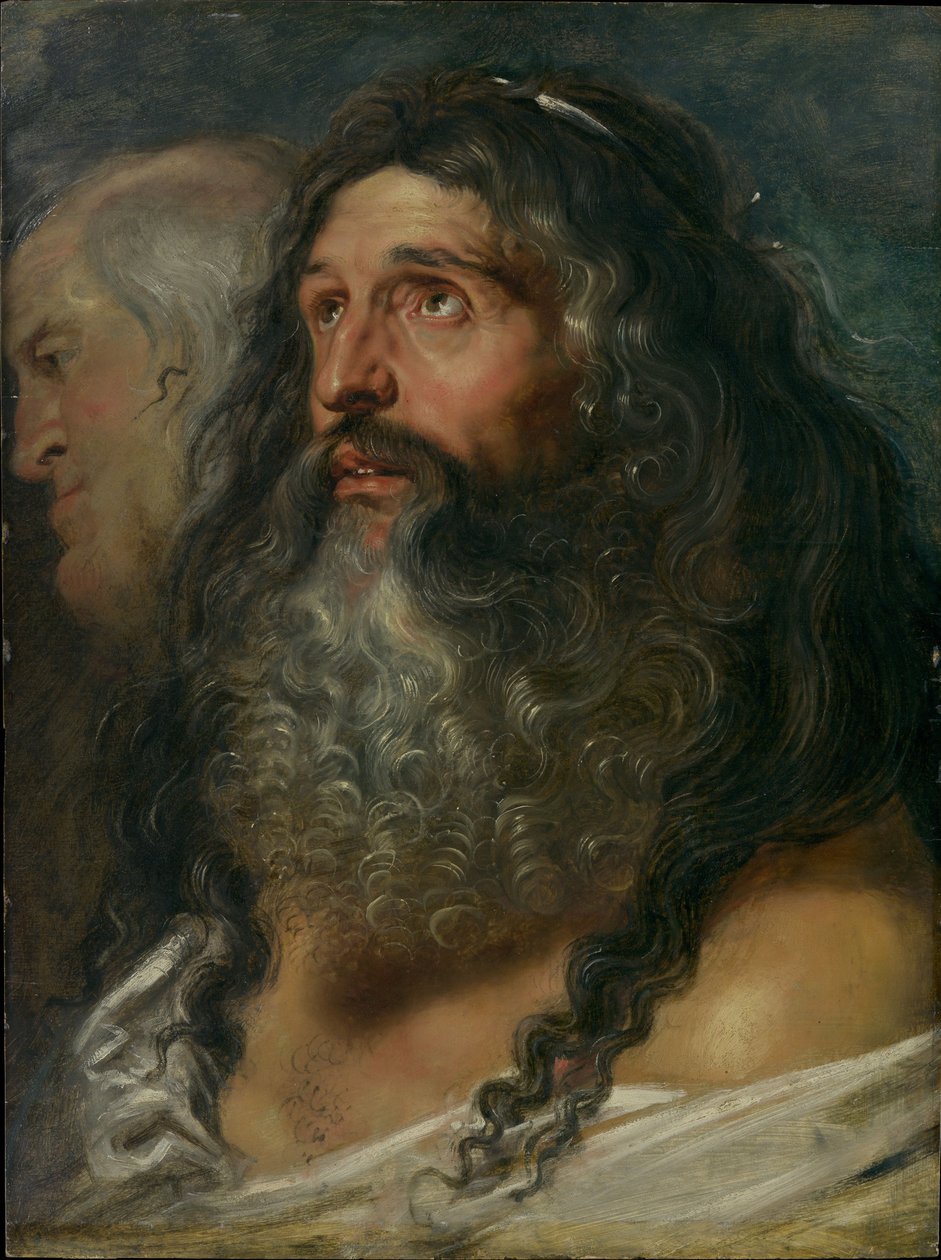 Study of Two Heads, c.1609 av Peter Paul Rubens