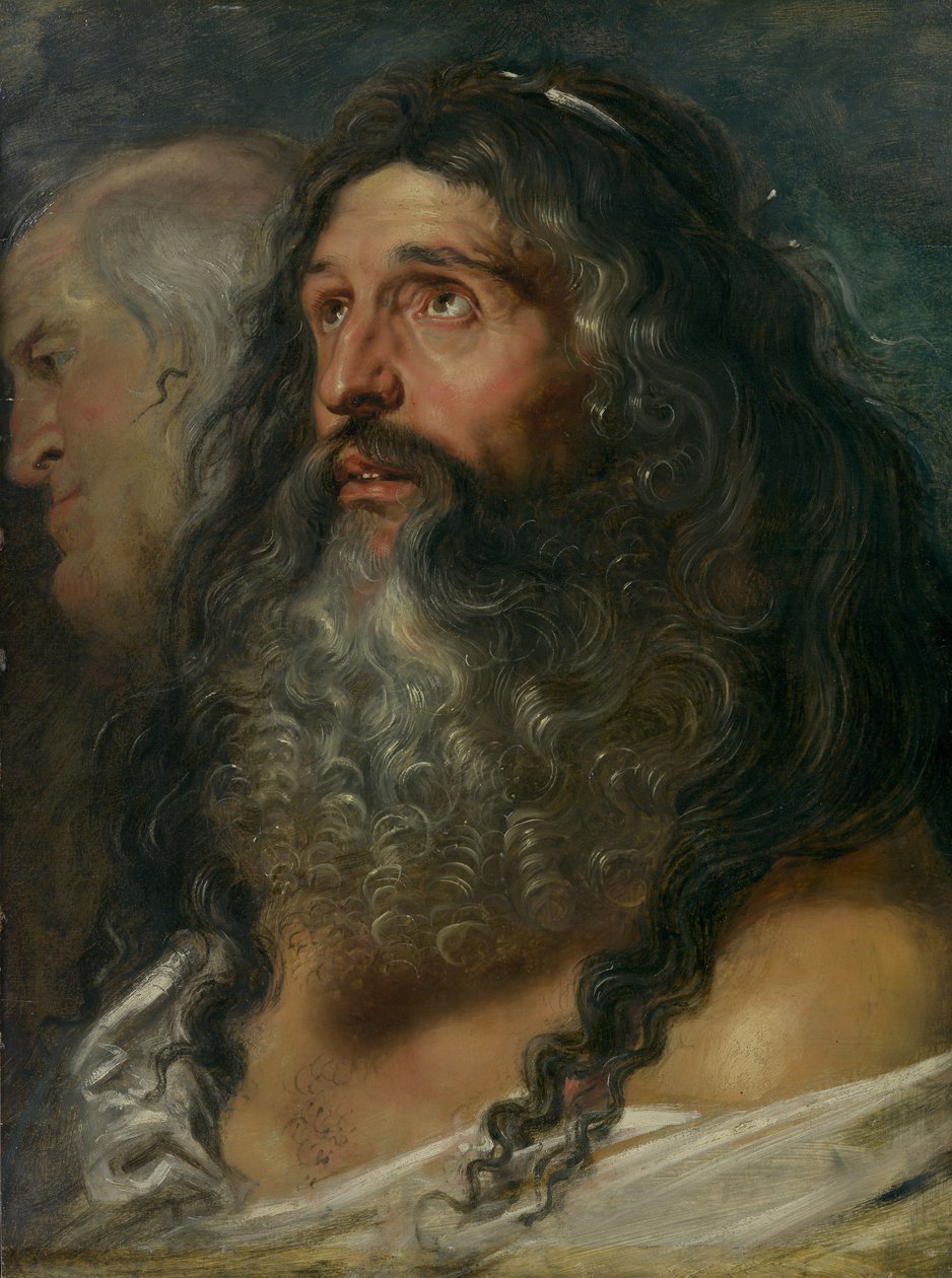 Studie av två huvuden, ca. 1609. av Peter Paul Rubens