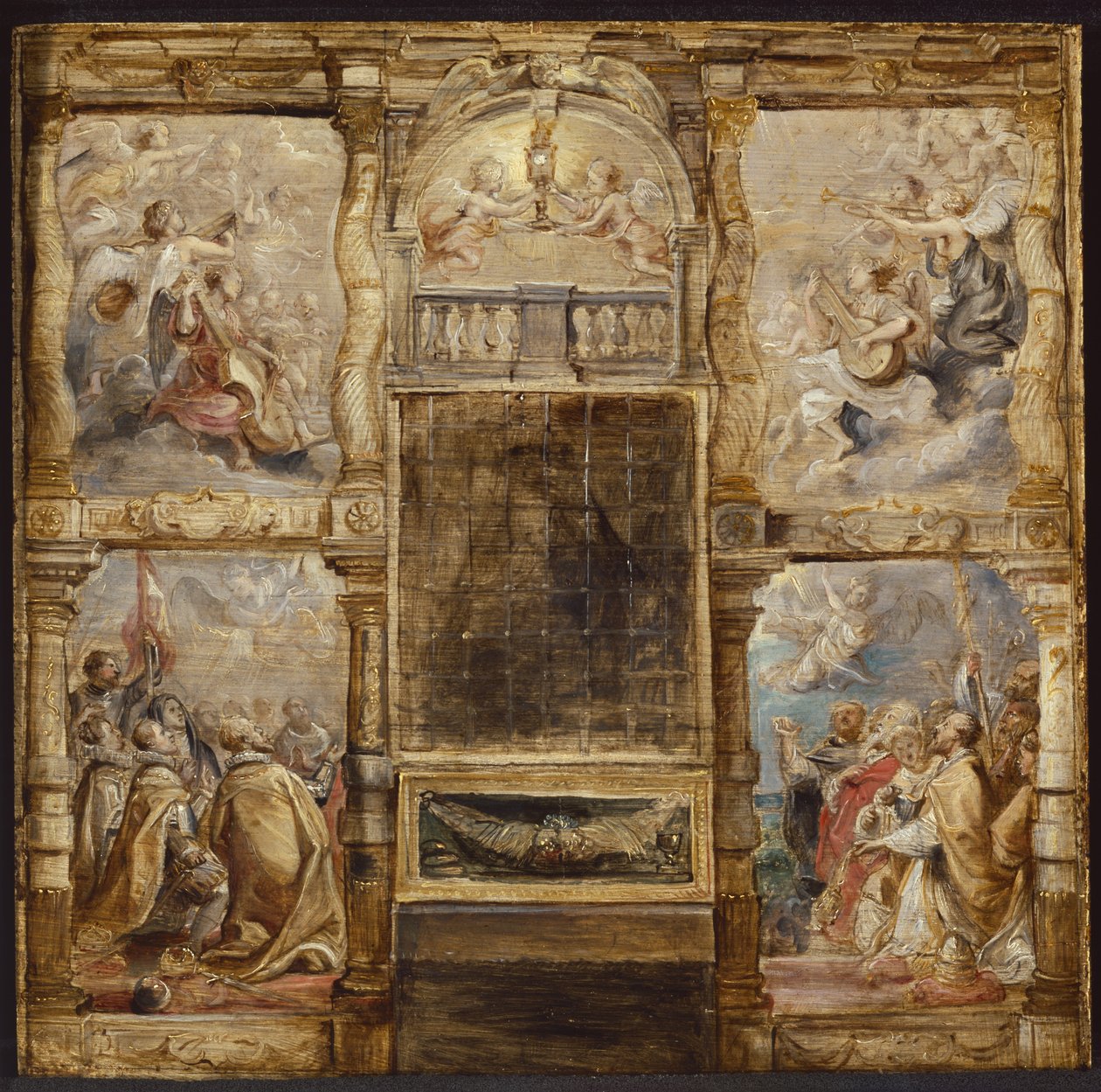 Eukaristin tillbedjan, ca 1626 av Peter Paul Rubens